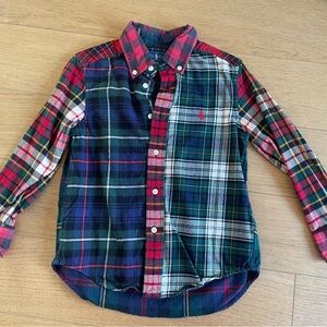 Ralph Lauren Red and Green Plaid Button Up Shirt 4T